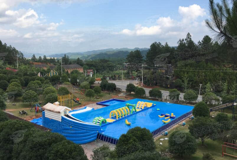 盛夏里的青山，净水中的乐园。---美丽湖南和移动水乐园(图文)